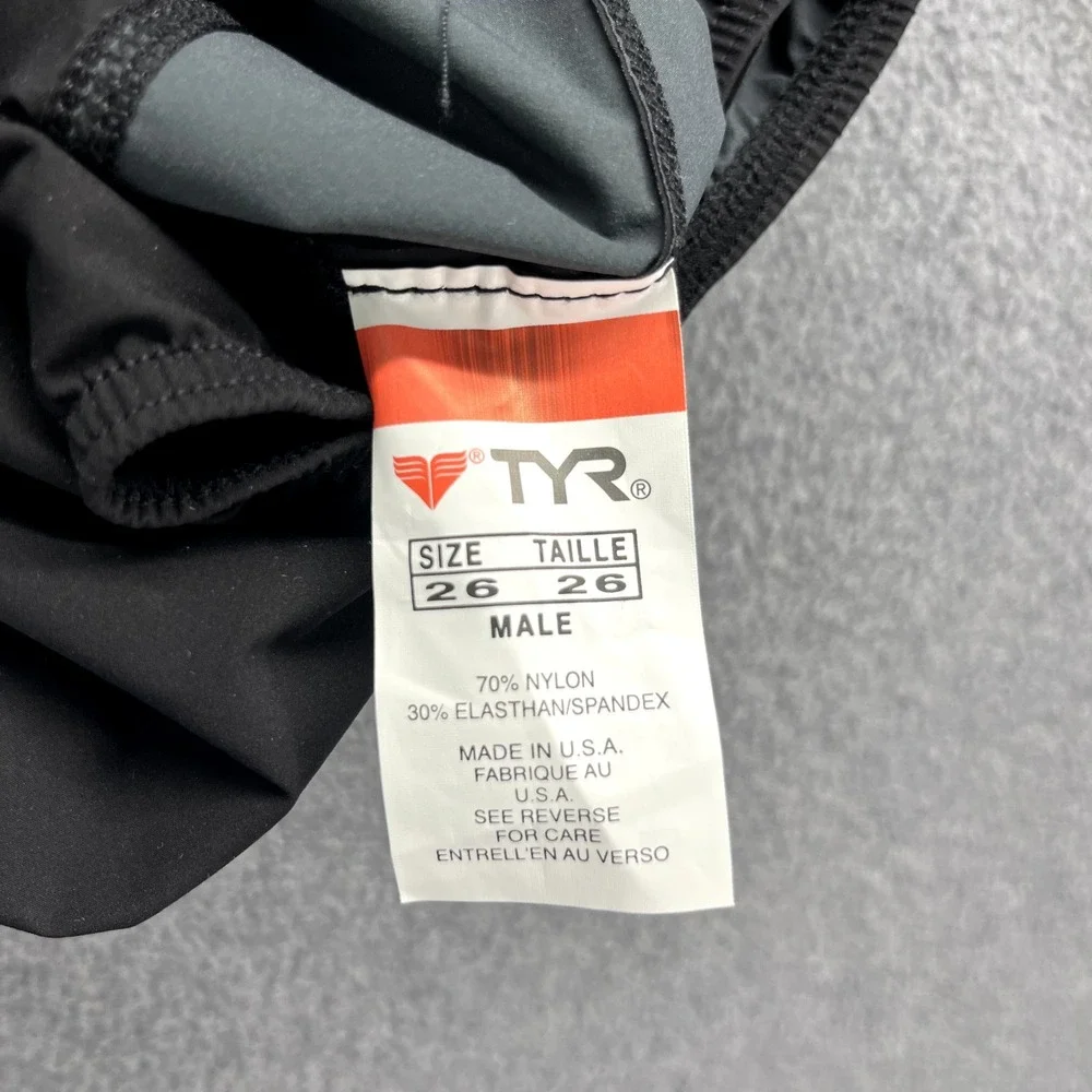 TYR Tri Suit Swim Men's 26 Black Short John Back full Zip Triathlon outdoor - Picture 10 of 14